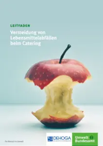 Abbildung: Titel des UBA-Leitfadens "Vermeidung von Lebensmittelabfällen beim Catering" (© Umweltbundesamt)
